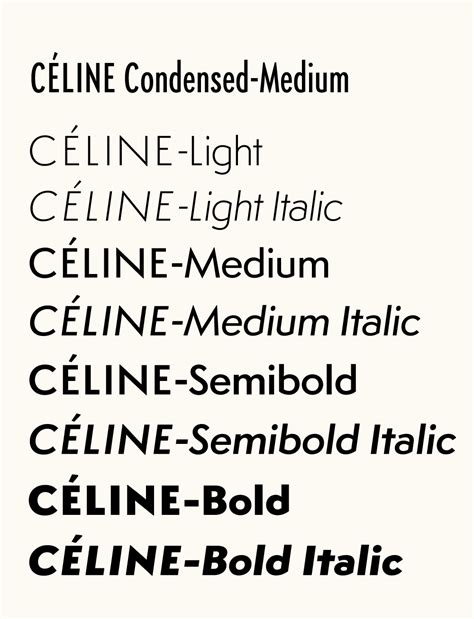 celine font style.